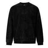 Jersey Oversize de Textura Acanalada - Negro