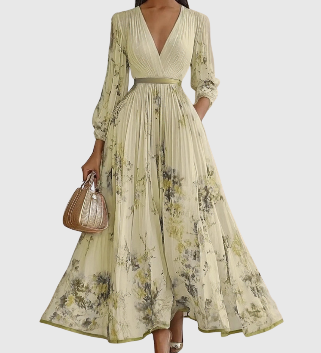 Zuzanna - Elegant Maxi Klänning med Volanger