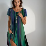 LENA | AVSLAPPNAD BOHO KLÄNNING MED GRADIENT