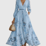 Zuzanna - Elegant Maxi Klänning med Volanger