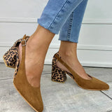Jenny – Leopardmönstrade slingbacks med klack