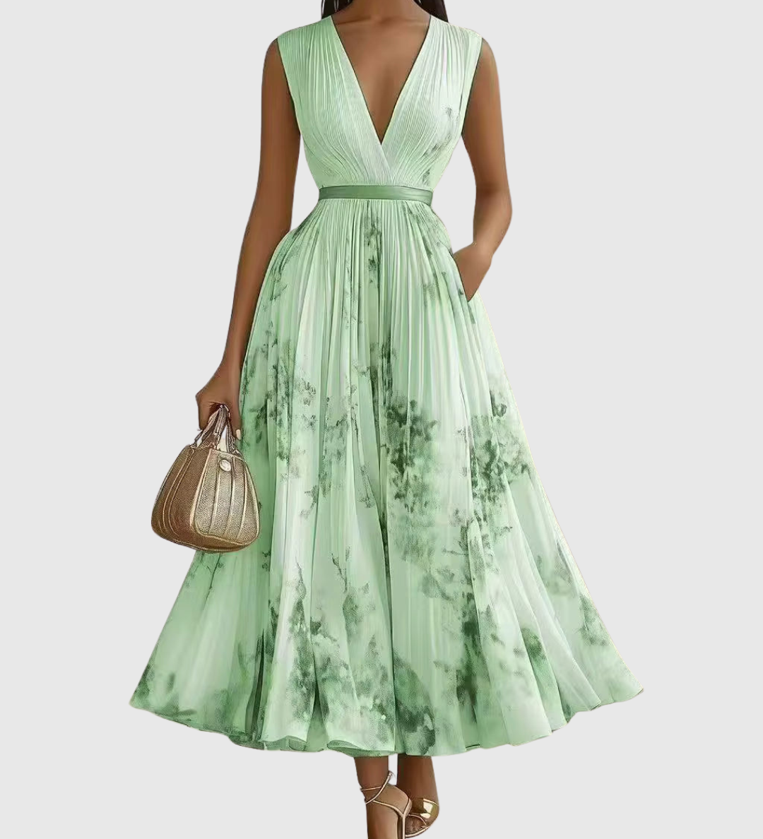 Zuzanna - Elegant Maxi Klänning med Volanger