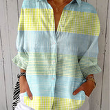 Filippa – Pastellrutig blus med avslappnad passform