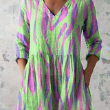 Gudrun – Lång blus med v-ringning