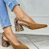Jenny – Leopardmönstrade slingbacks med klack