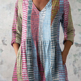 Carina – Lång blus med v-ringning