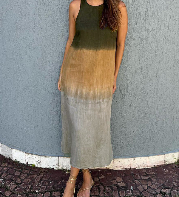 MAYA | SOLNEDGÅNG OMBRÉ MAXIKLÄNNING