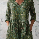 Berit – Lång blus med v-ringning