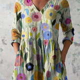 Sonja – Lång blus med v-ringning
