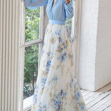 Clara | Fantastisk Blommig Maxi Klänning