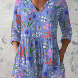 Kerstin – Lång blus med v-ringning