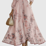 Zuzanna - Elegant Maxi Klänning med Volanger