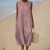 Ärmlös och Bekväm Sommardress