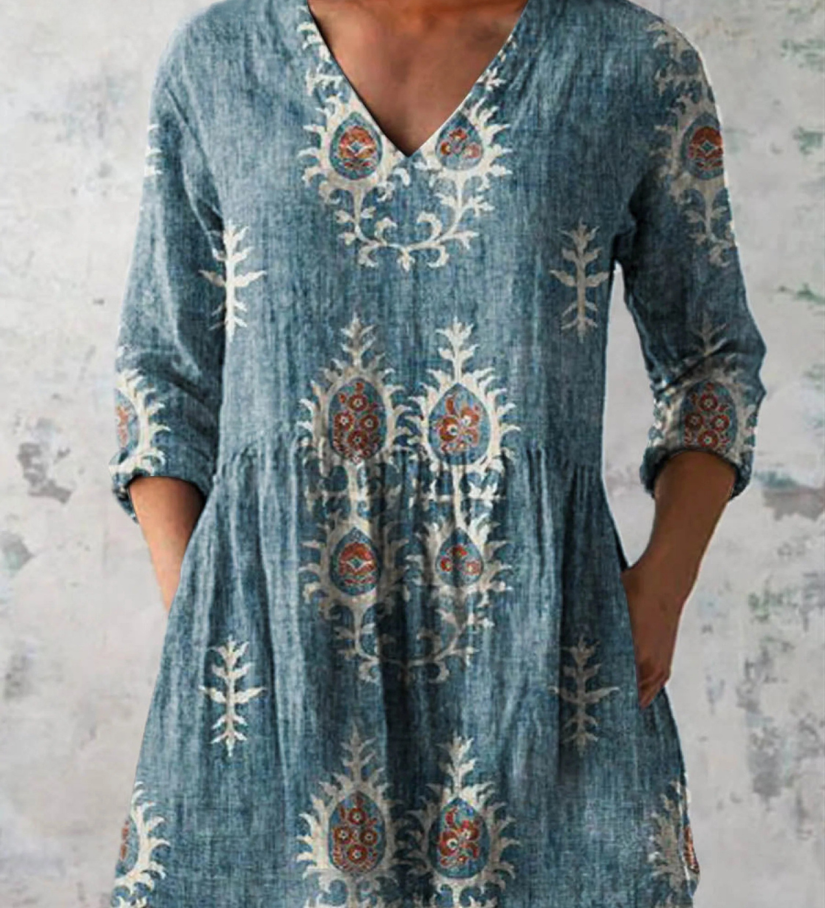 Edit – Lång blus med v-ringning