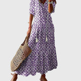 Amalia Boho Vintage Sommarmaxiklänning