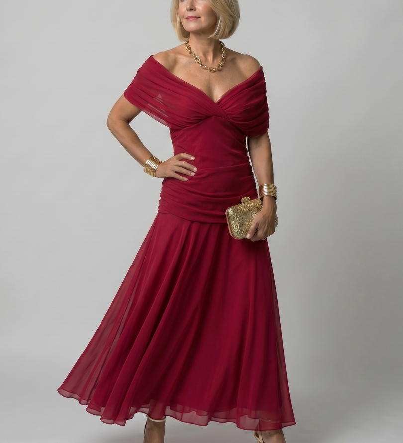 Lovisa – Off-shoulder flödande midi-klänning