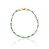 Carina – Elegant armband med naturlig turkos och guld