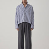 Camisa casual a rayas azules