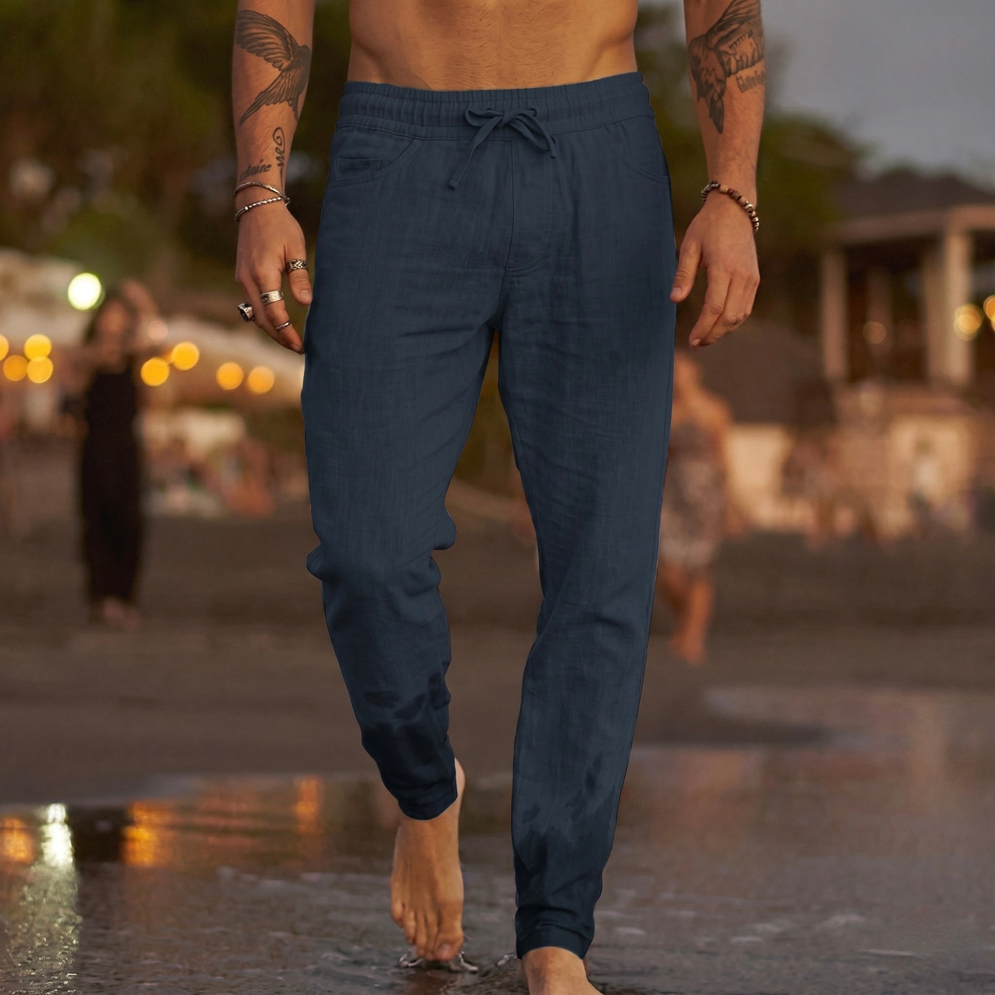 Leo | Strandbyxor i linne