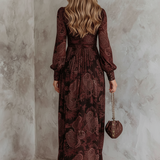 Eloise | Paisley Zip-Waist Maxi Klänning