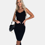 LARISSA™ - Ribbad Stickad Tvådelad Set