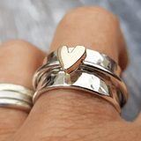 Rebecka – Silver- och guldhjärtring