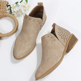 Johanna – Låg perforerad ankelboot i beige