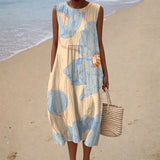 Ärm-lös Sommardress i Bekväm Design