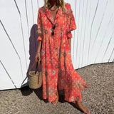 Beachcomber Boho Klänning Djup V-ringning Löst Sittande Polyester