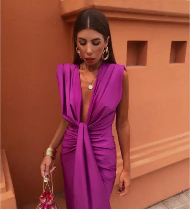 Bodil – Elegant plisserad klänning