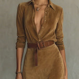 Célianne | Maxi Klänning i Mocka Chic
