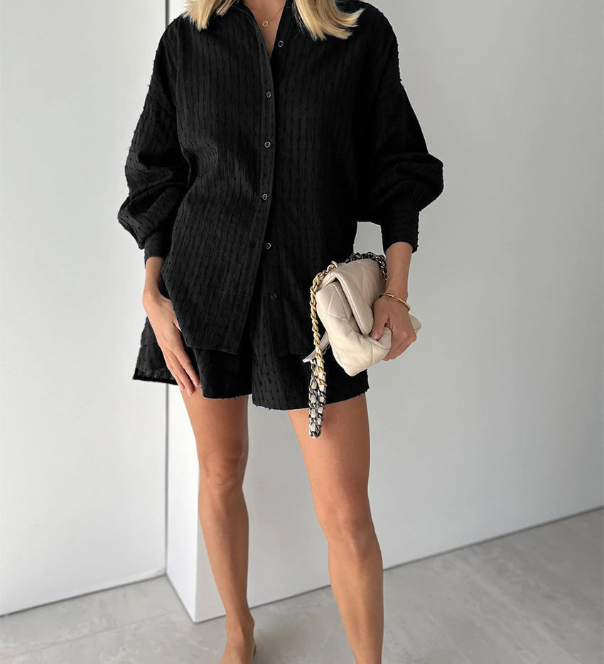 Charlotta – Lätt skjort- och shortsset