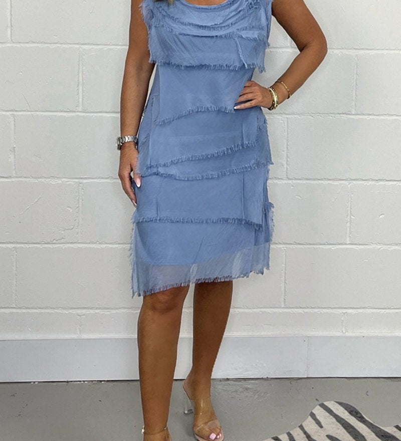 Callie | Elegant ärmlös chiffongklänning
